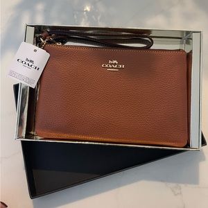 Coach leather wristlet